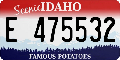 ID license plate E475532