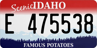 ID license plate E475538