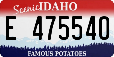 ID license plate E475540