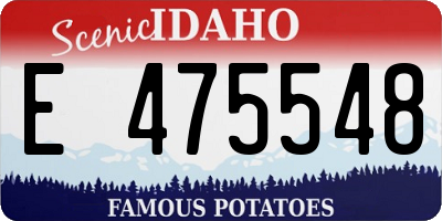ID license plate E475548