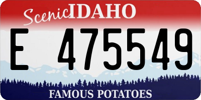ID license plate E475549
