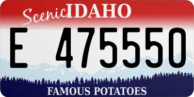 ID license plate E475550