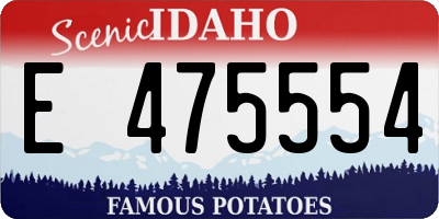 ID license plate E475554