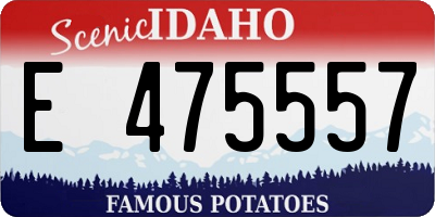 ID license plate E475557