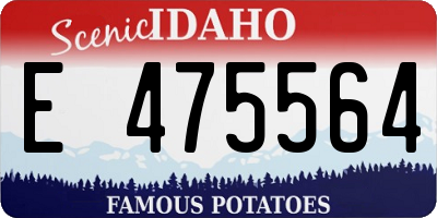ID license plate E475564