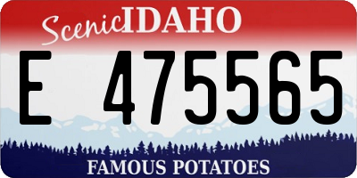 ID license plate E475565