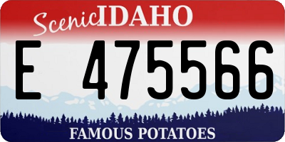 ID license plate E475566