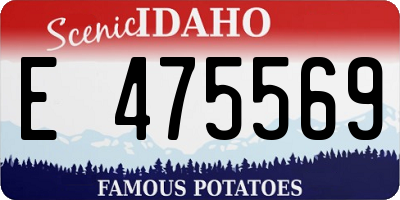 ID license plate E475569