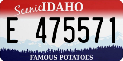 ID license plate E475571
