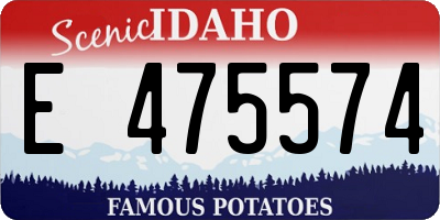ID license plate E475574