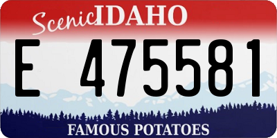 ID license plate E475581