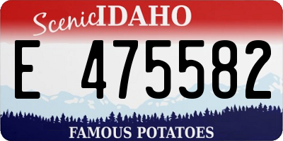 ID license plate E475582