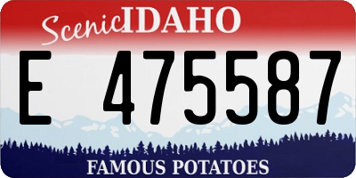 ID license plate E475587