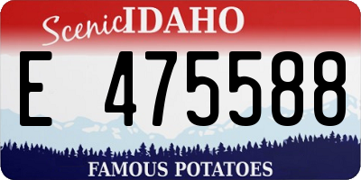 ID license plate E475588