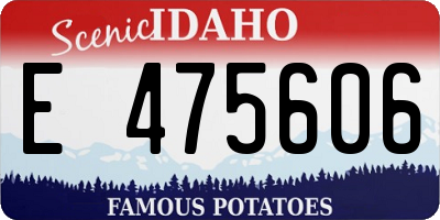 ID license plate E475606
