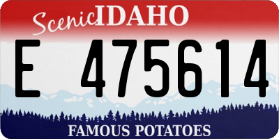 ID license plate E475614