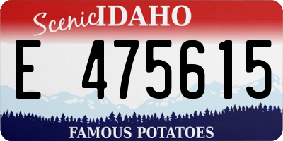 ID license plate E475615