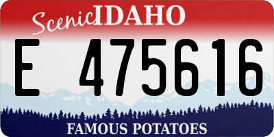 ID license plate E475616