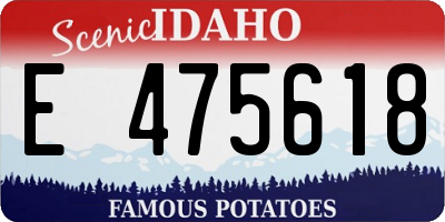 ID license plate E475618