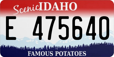 ID license plate E475640