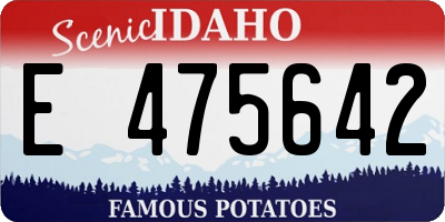 ID license plate E475642