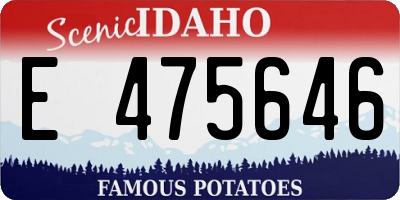 ID license plate E475646