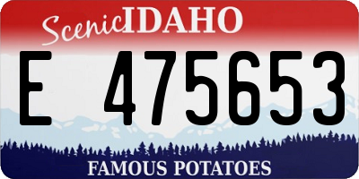 ID license plate E475653