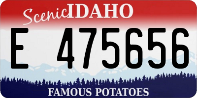 ID license plate E475656