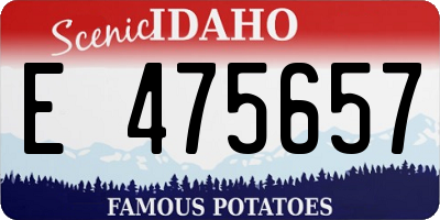 ID license plate E475657