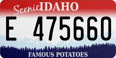 ID license plate E475660