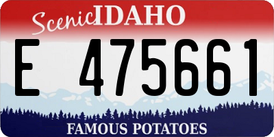 ID license plate E475661