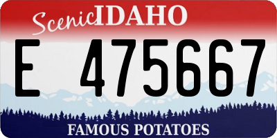 ID license plate E475667