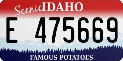 ID license plate E475669