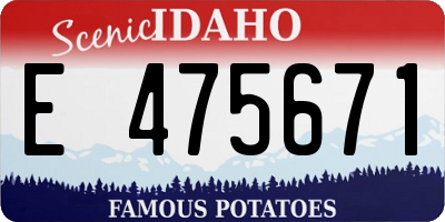 ID license plate E475671