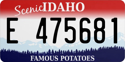 ID license plate E475681