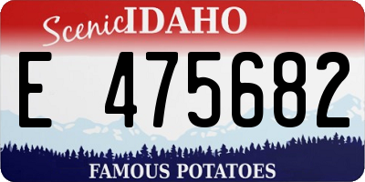 ID license plate E475682