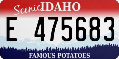 ID license plate E475683