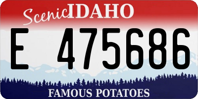 ID license plate E475686