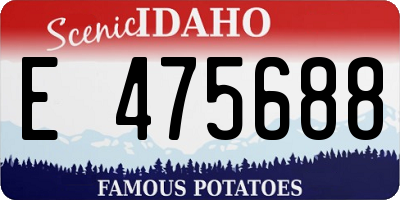 ID license plate E475688