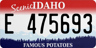 ID license plate E475693