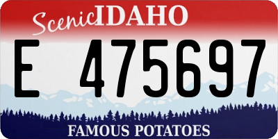 ID license plate E475697