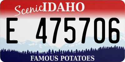 ID license plate E475706