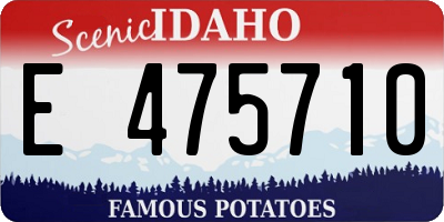 ID license plate E475710