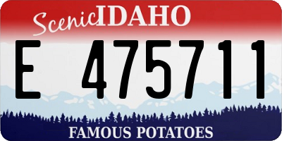 ID license plate E475711