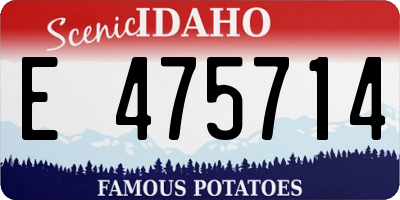 ID license plate E475714