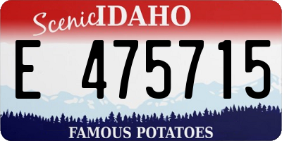 ID license plate E475715