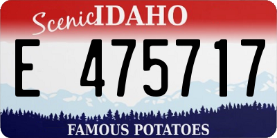 ID license plate E475717