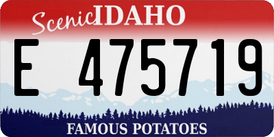 ID license plate E475719