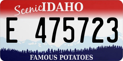 ID license plate E475723