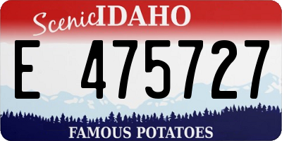 ID license plate E475727